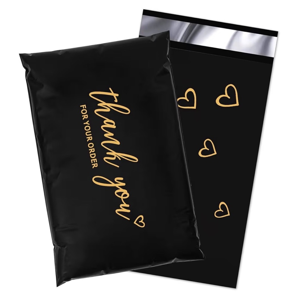 20 (6x9) Bags + 20 Thank You Cards- Gold Script - Picture 5 of 9